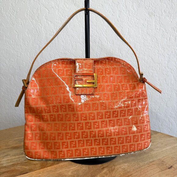 Fendi Orange Mama Baguette Handbag - Picture 1 of 8